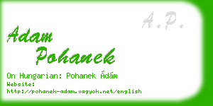 adam pohanek business card