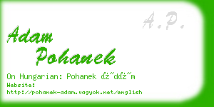 adam pohanek business card